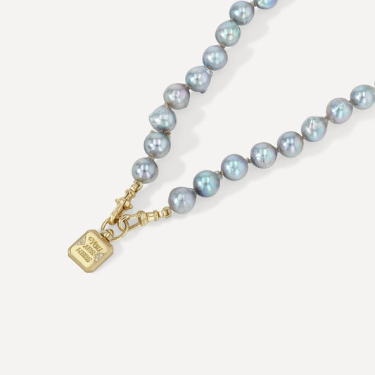 Blue Akoya Pearl Necklace