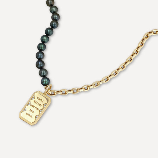 Pearl and Split Chain Necklace