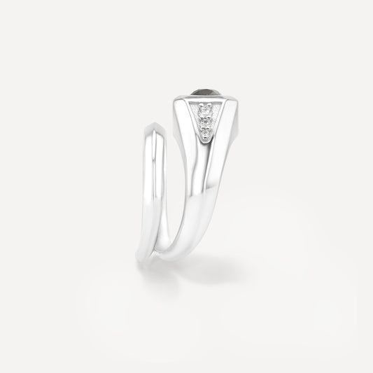 Grey Spinel Wrap Ring
