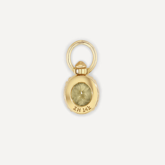 Yellow Zircon Swivel Pendant