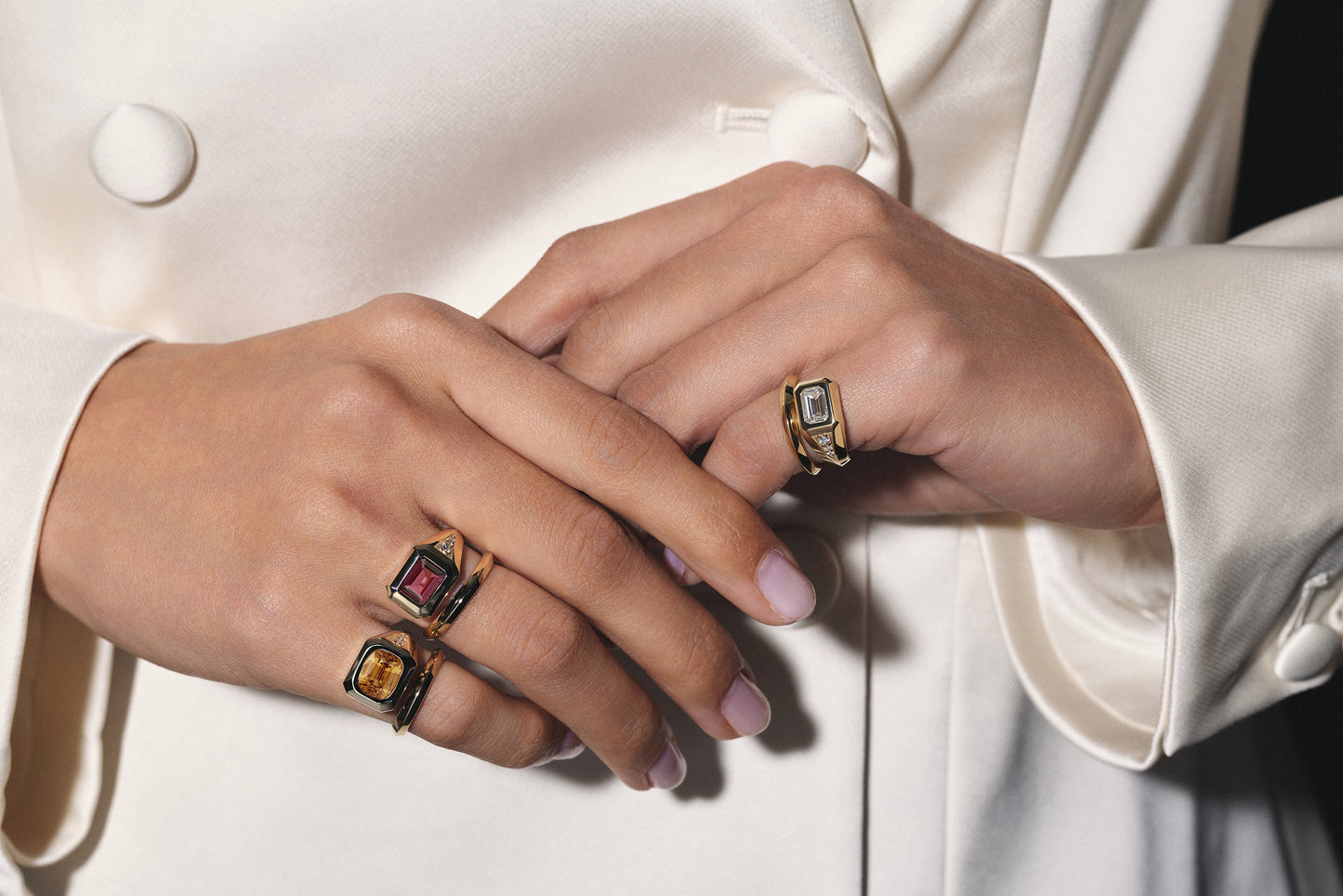 Zircon Signet Wrap Ring