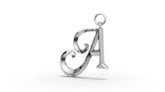 XL Sterling Silver Initial Charm
