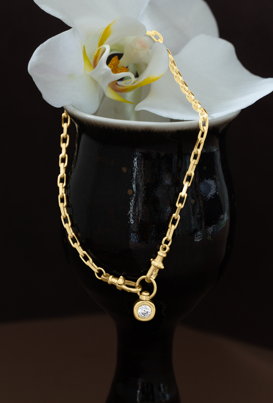 Beveled Edge Paperclip Chain