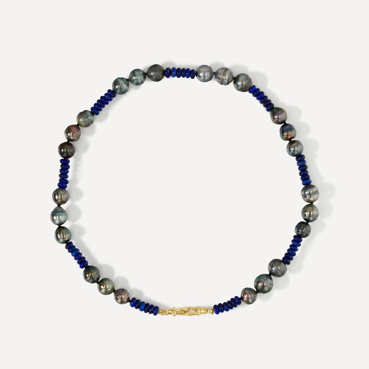 Lapis and Tahitian Pearl Necklace