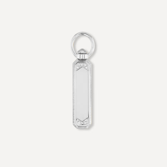 Silver Engravable Bar Pendant