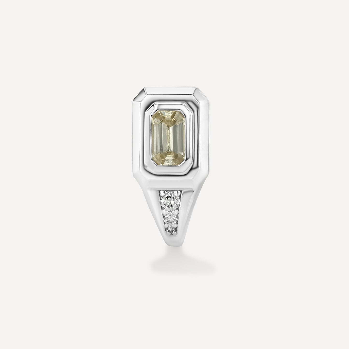 Yellow Spinel Signet J Hoop