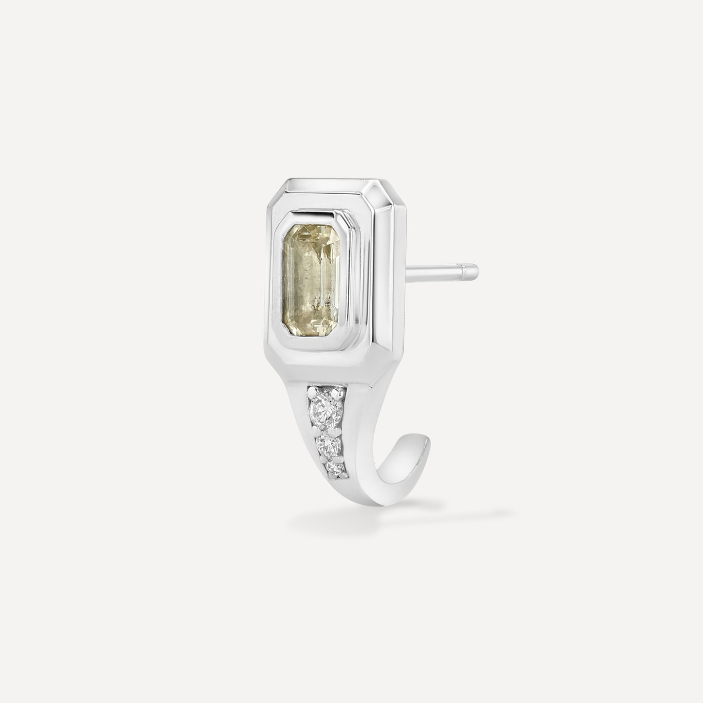 Yellow Spinel Signet J Hoop