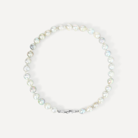 Silver Akoya Pearl Necklace