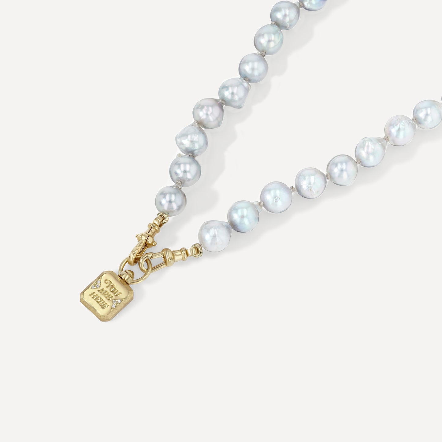 Silver Blue Akoya Pearl Necklace