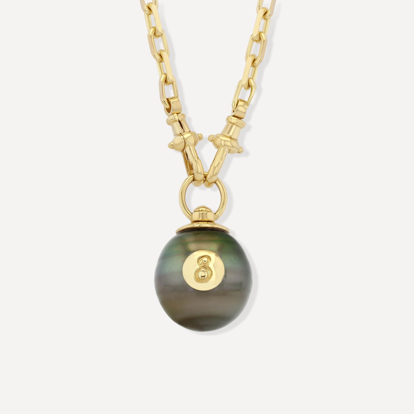 Tahitian Pearl 8 Ball Pendant