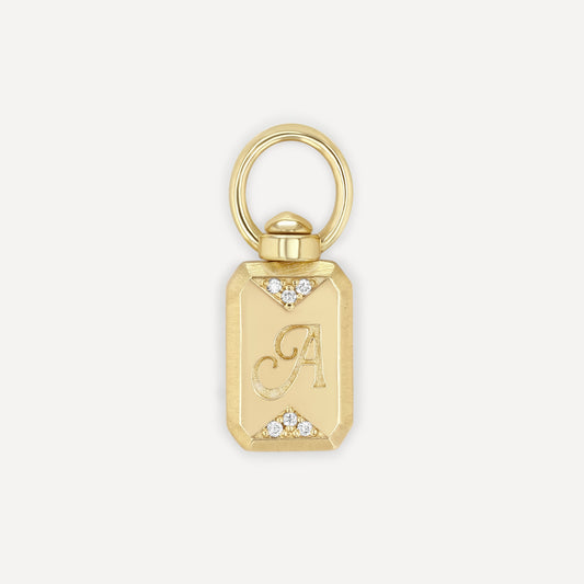 Diamond Initial Swivel Pendant