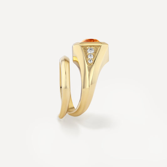 Zircon Signet Wrap Ring