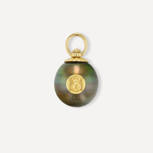 Tahitian Pearl 8 Ball Pendant