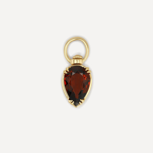 Pear Garnet Swivel Pendant