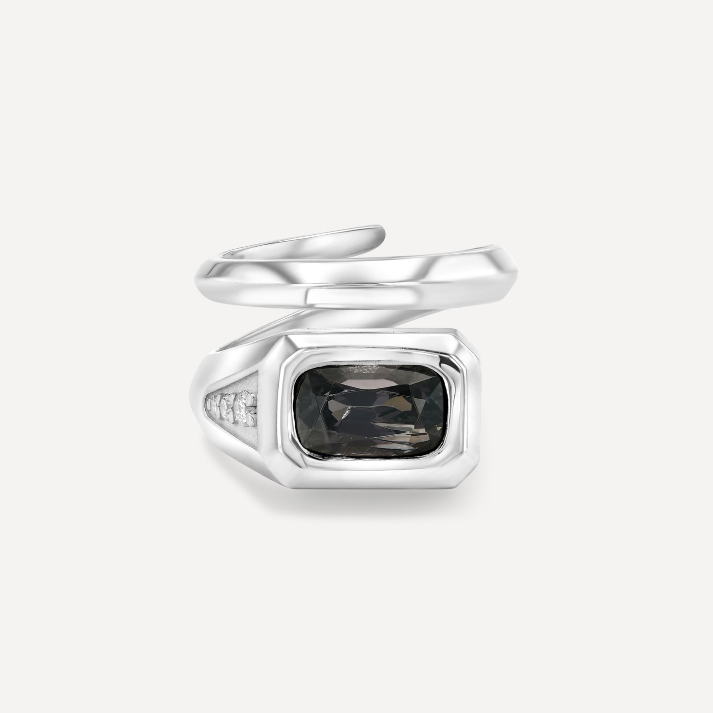 Grey Spinel Wrap Ring