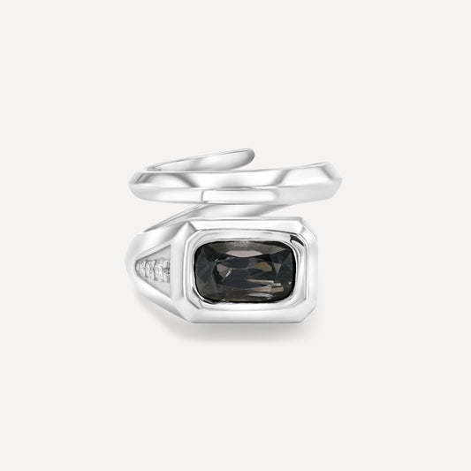 Grey Spinel Wrap Ring