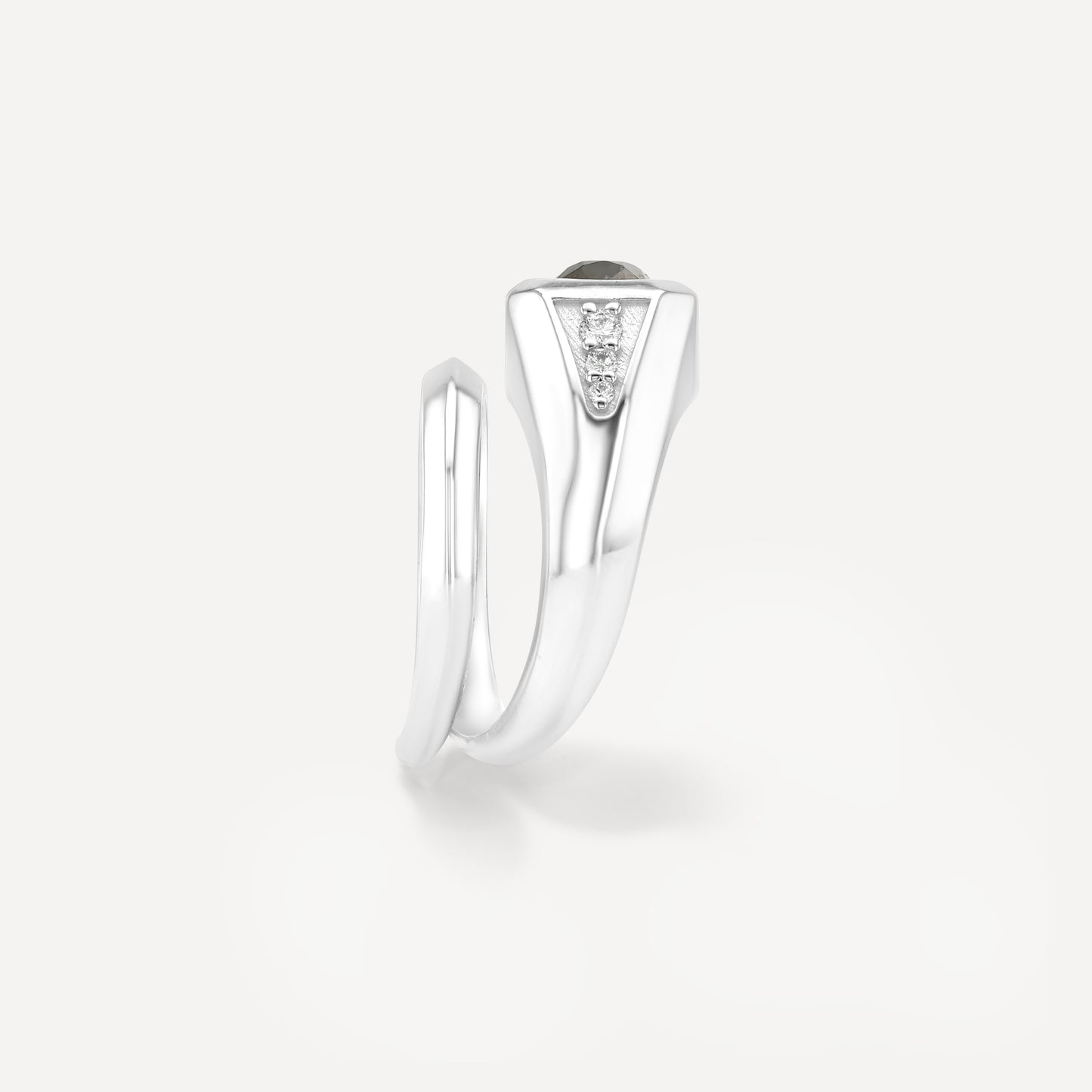 Grey Spinel Wrap Ring