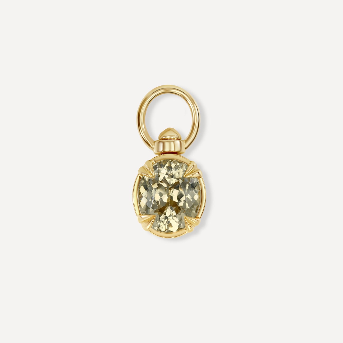 Yellow Zircon Swivel Pendant