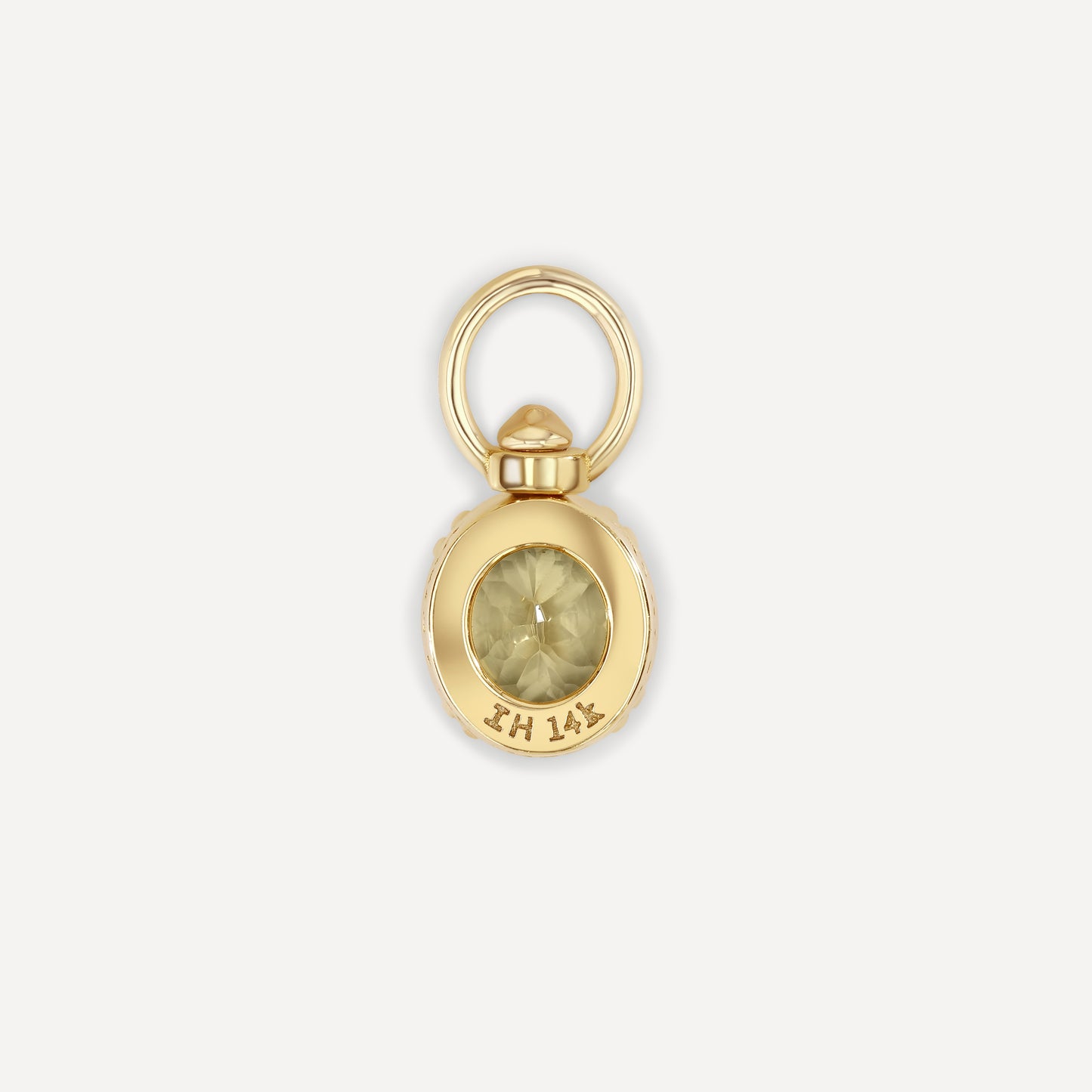 Yellow Zircon Swivel Pendant