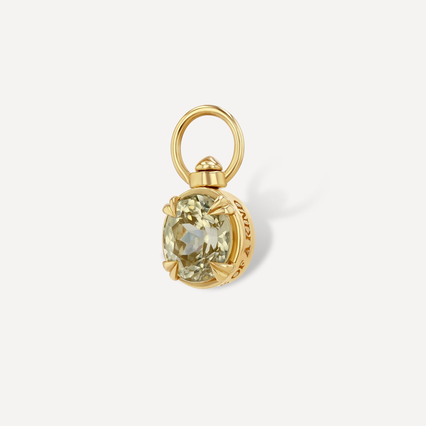 Yellow Zircon Swivel Pendant