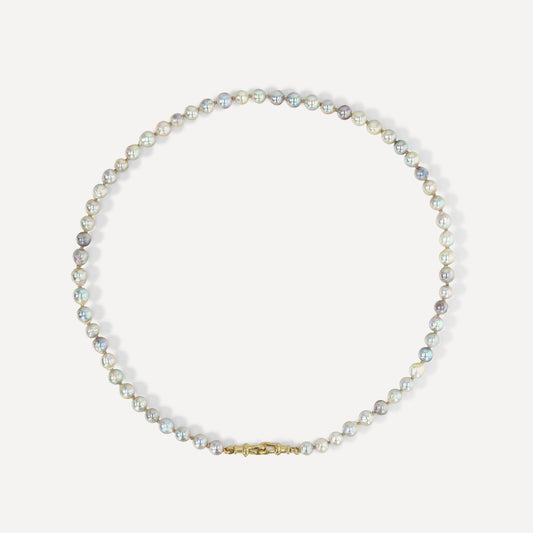 Mini Blue Akoya Necklace