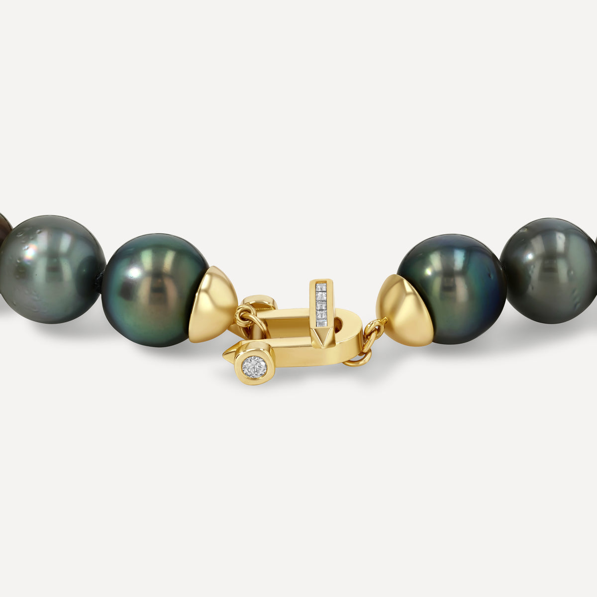 XL Pearl and Diamond Toggle Necklace