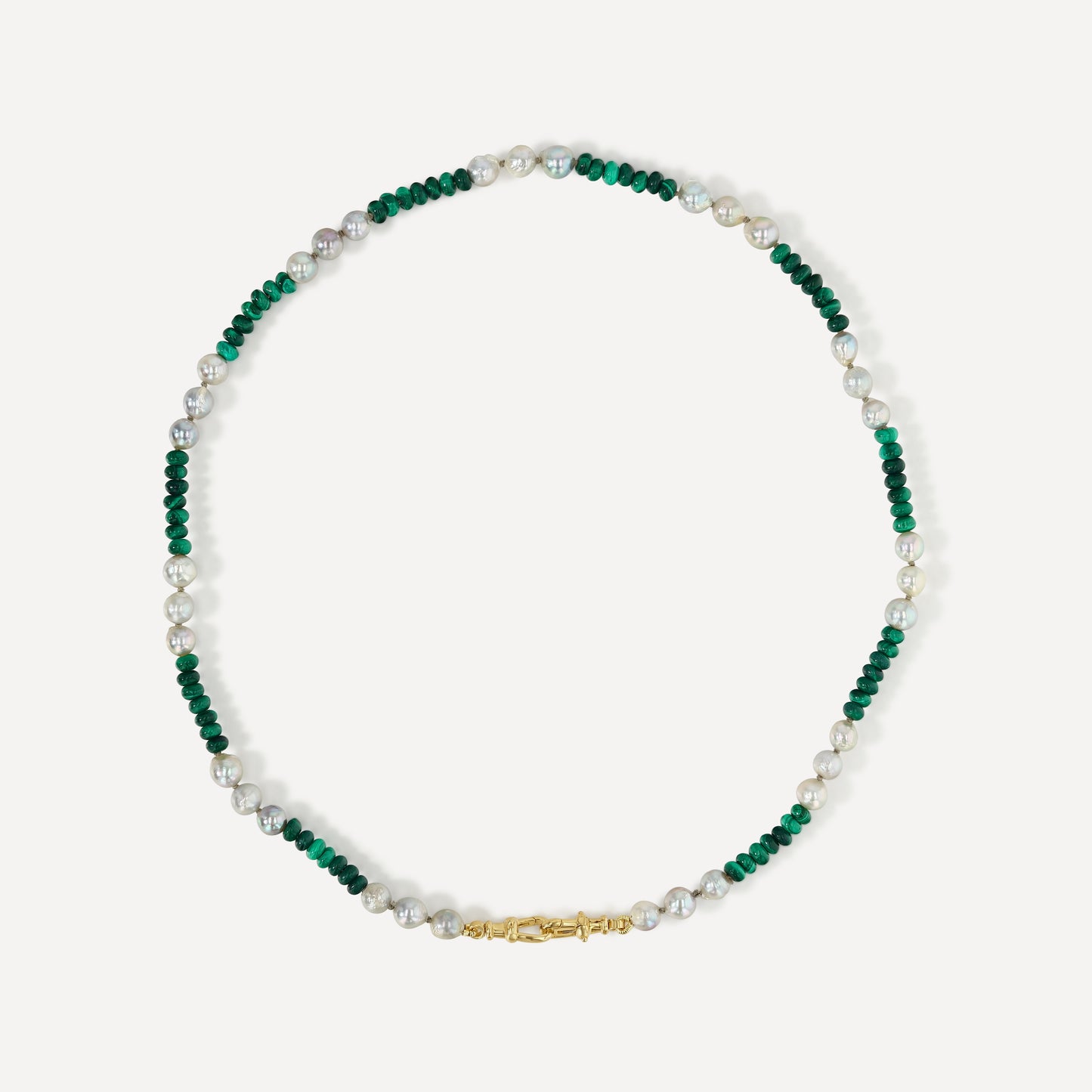 Malachite and Akoya Pearl Necklace