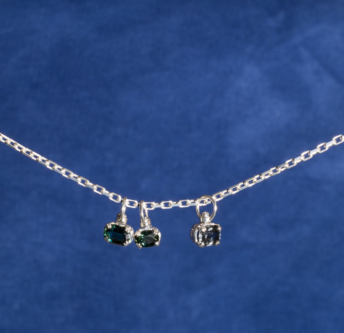 Oval Green Sapphire Swivel Pendant