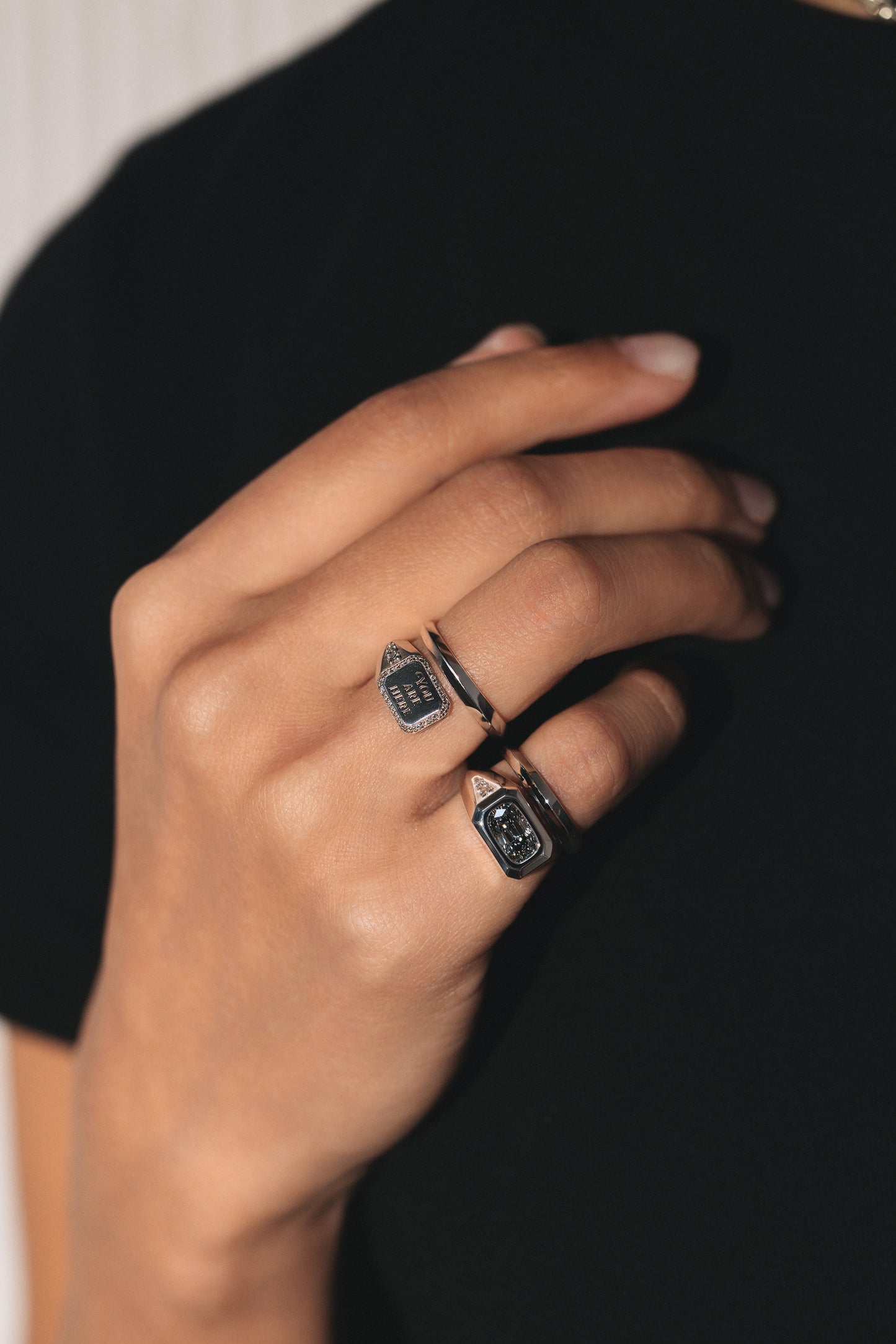 You Are Here Signet Wrap Ring Silver