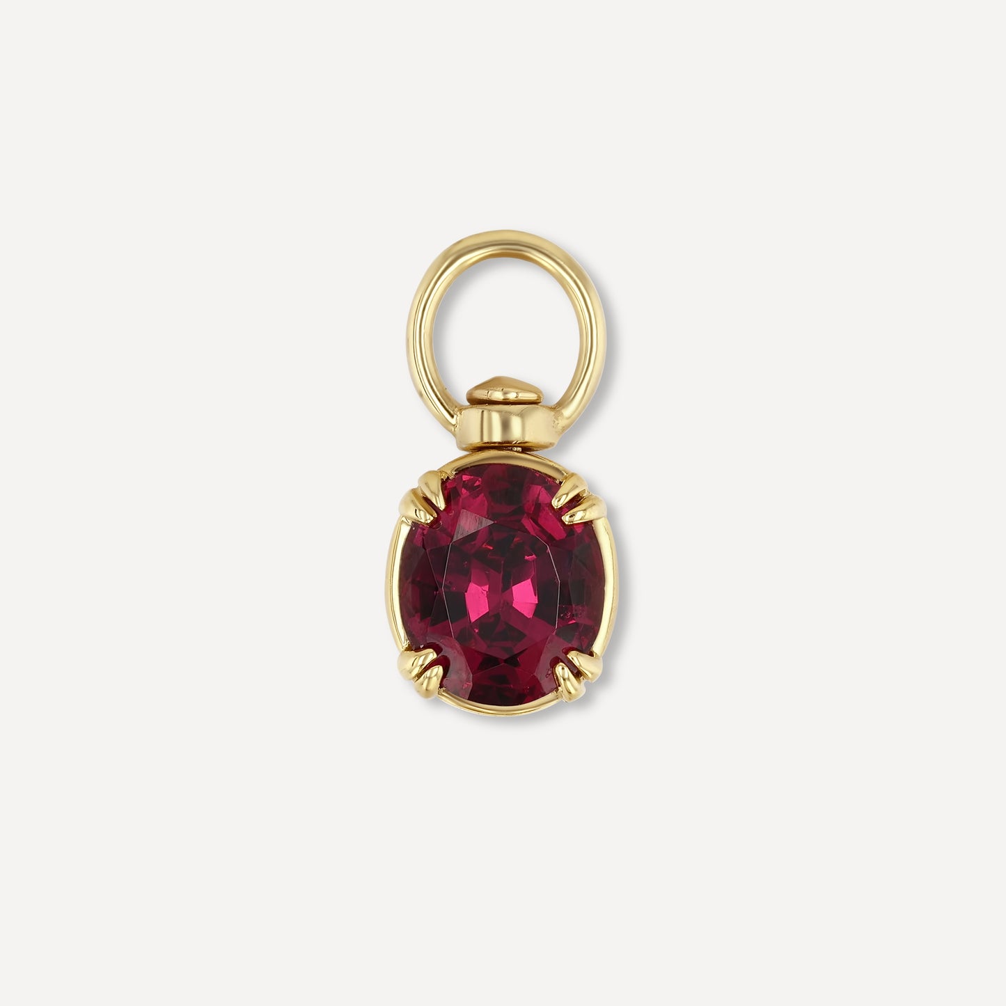 Oval Rhodolite Garnet Swivel Pendant