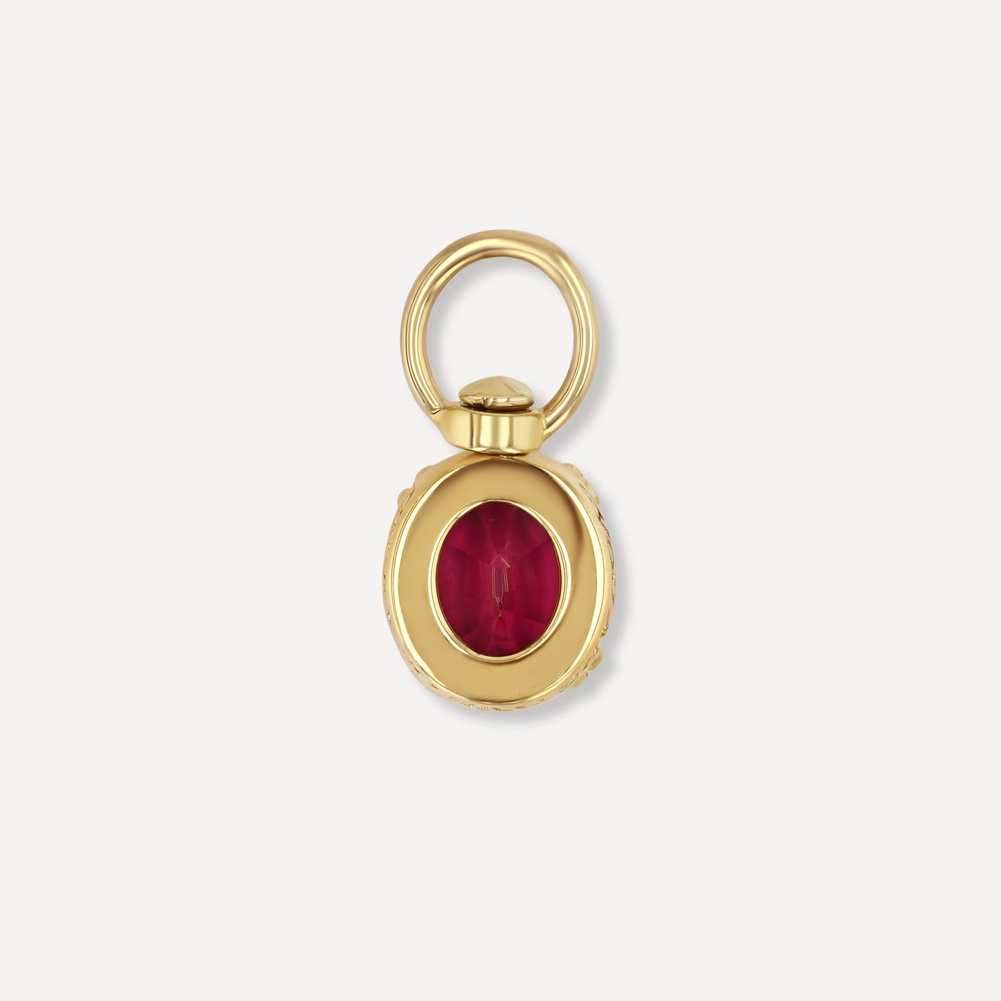 Oval Rhodolite Garnet Swivel Pendant