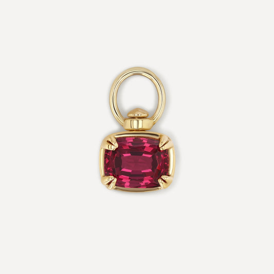 Cushion Rhodolite Garnet Swivel Pendant