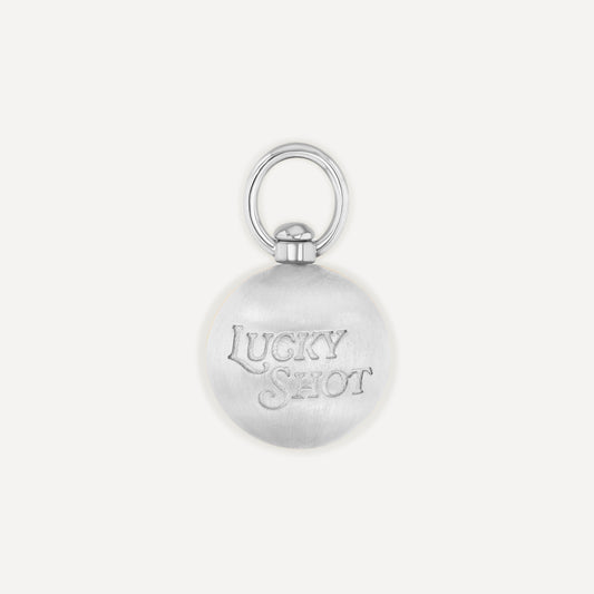 Silver Lucky 8 Ball Swivel Pendant