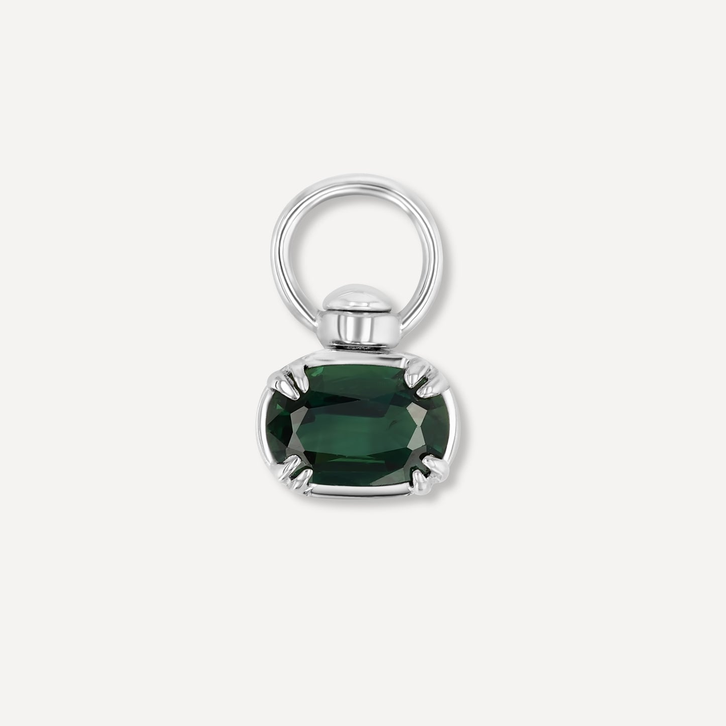 Oval Green Sapphire Swivel Pendant