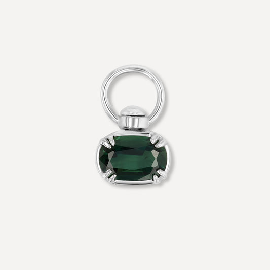 Oval Green Sapphire Swivel Pendant