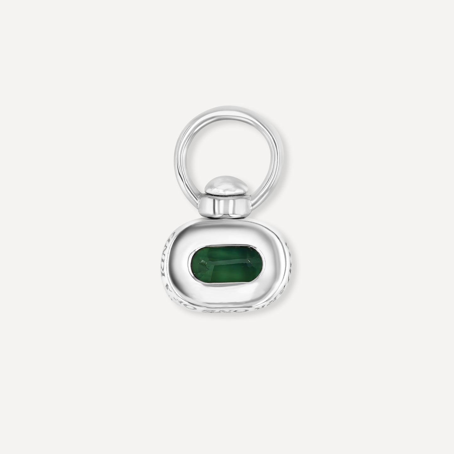 Oval Green Sapphire Swivel Pendant