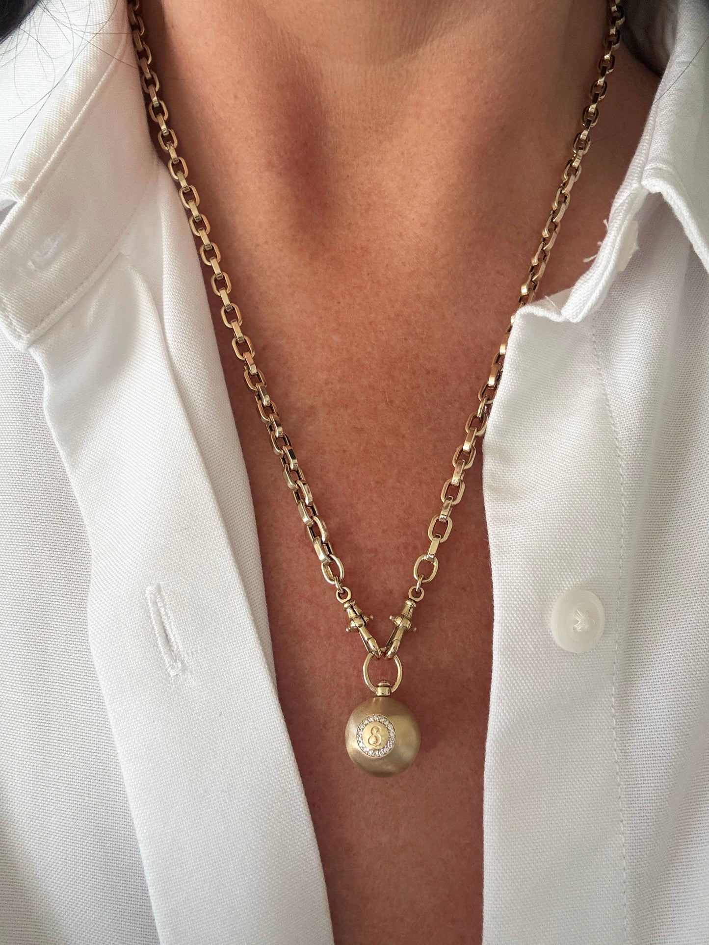 Lucky 8 Ball Swivel Pendant