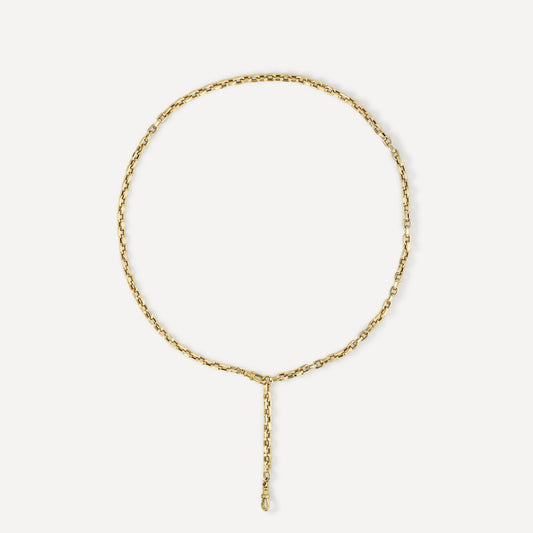 Chunky Hollow Cable Chain Lariat