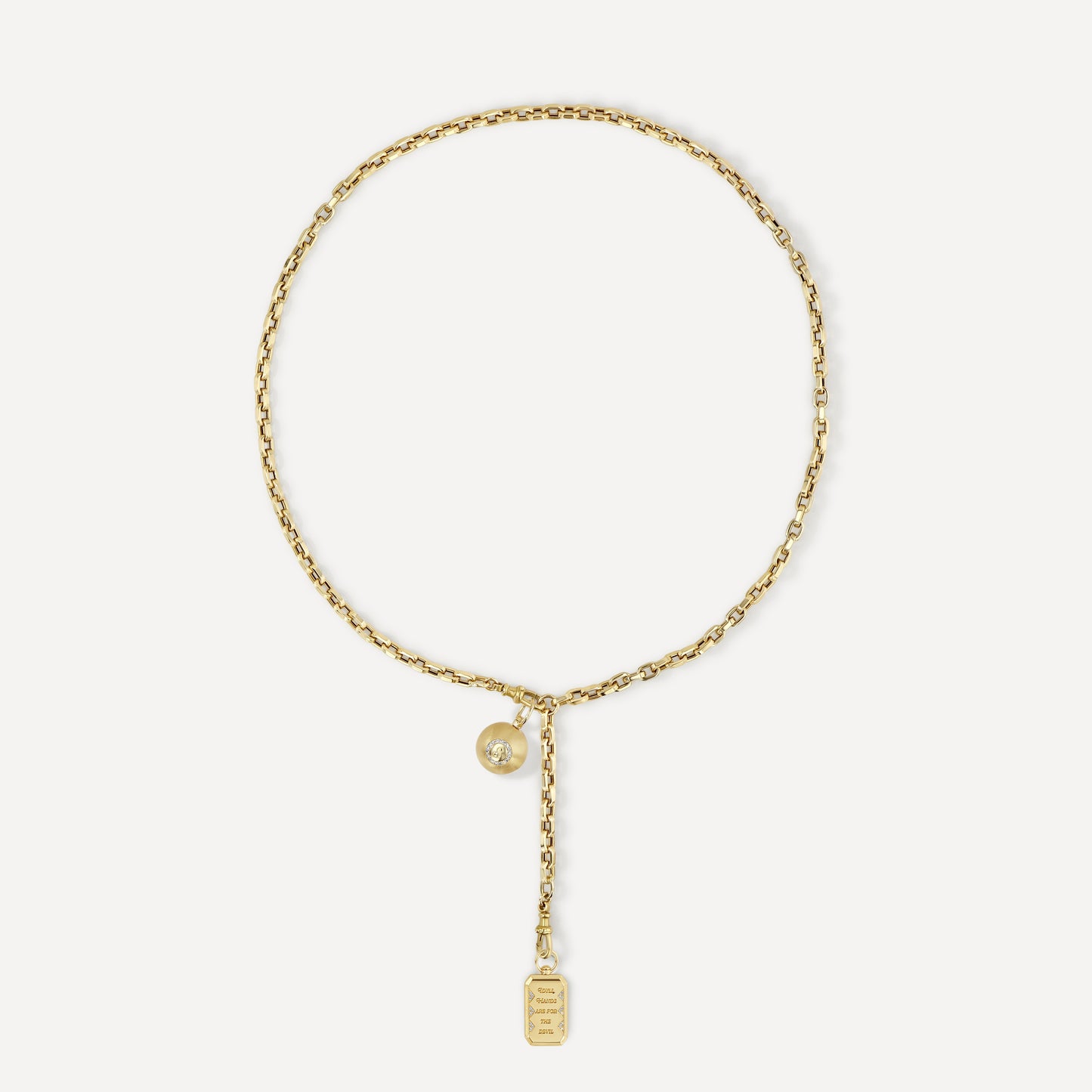 Chunky Hollow Cable Chain Lariat