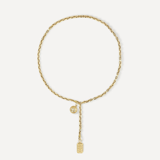 Chunky Hollow Cable Chain Lariat