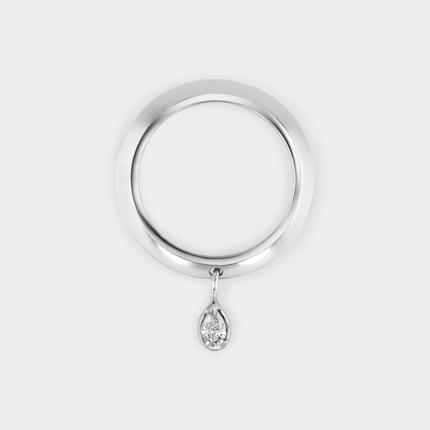 Diamond Drop Knife Edge Ring