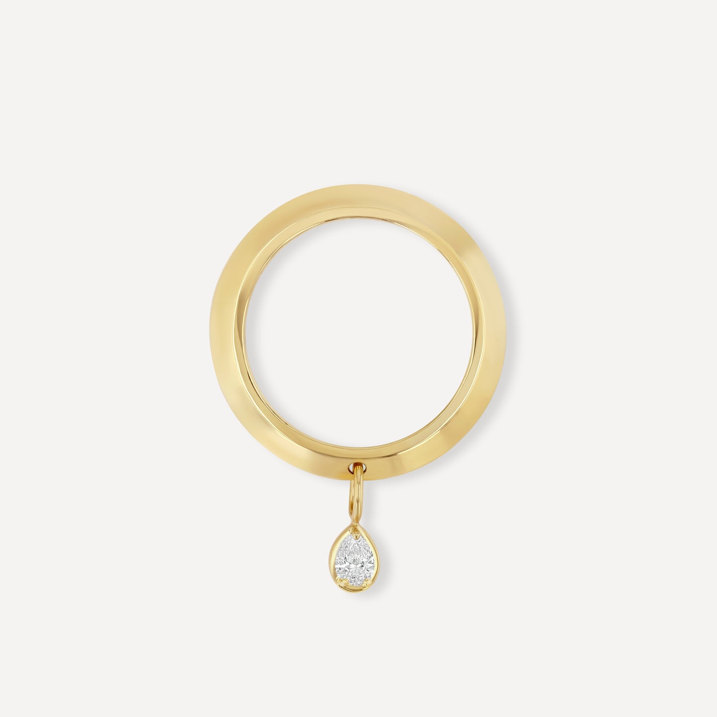 Diamond Drop Knife Edge Ring