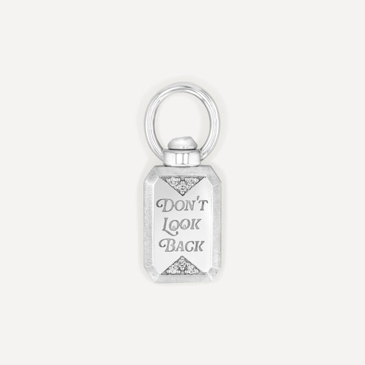 Silver Don't Look Back Swivel Pendant