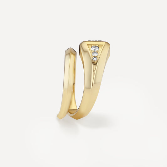 Diamond Signet Wrap Ring