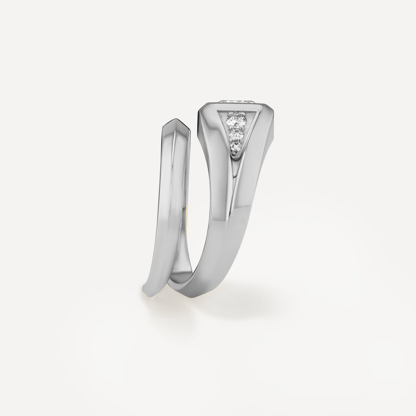 Diamond Signet Wrap Ring