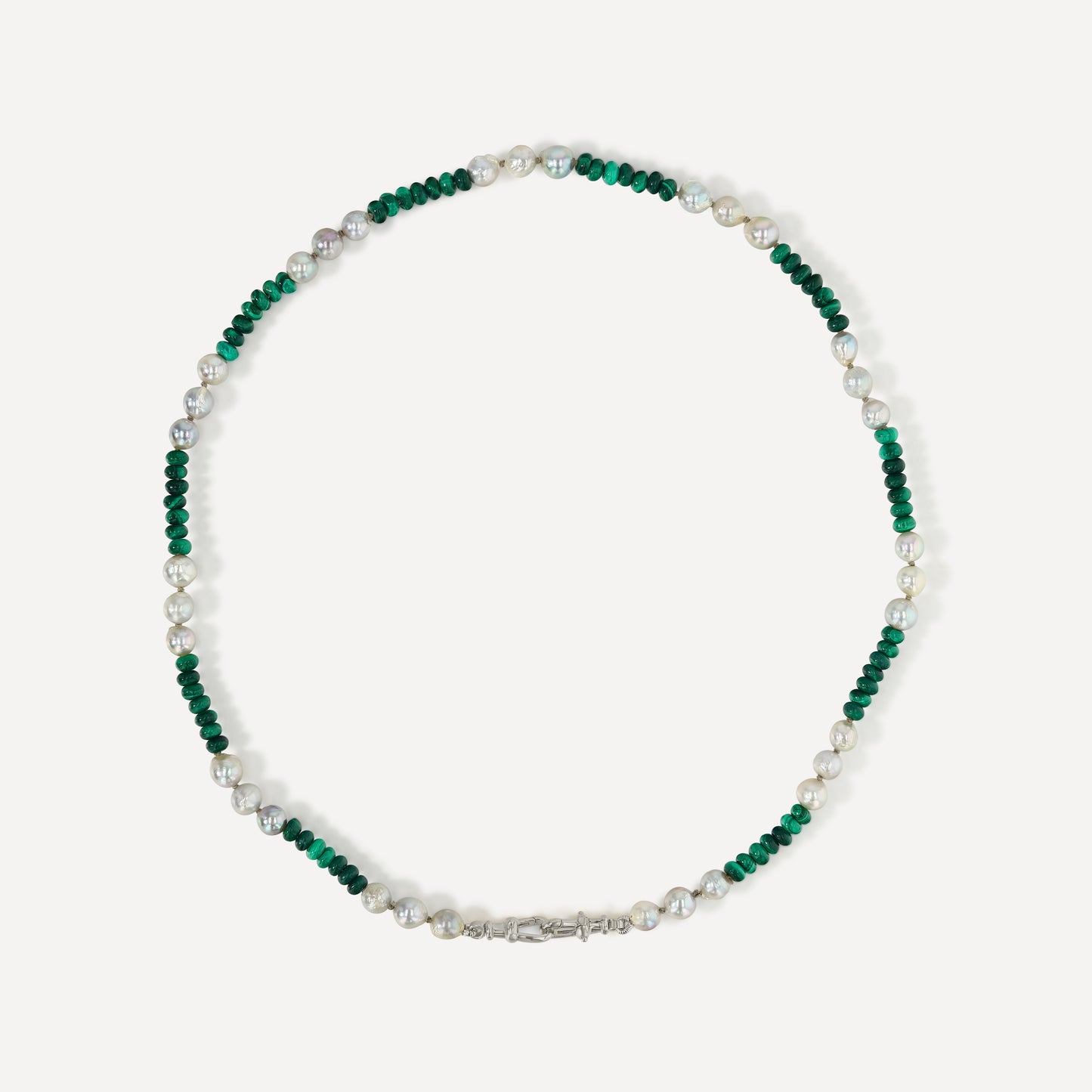Malachite and Akoya Pearl Necklace