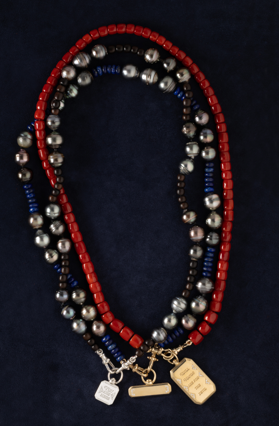 Lapis and Tahitian Pearl Necklace