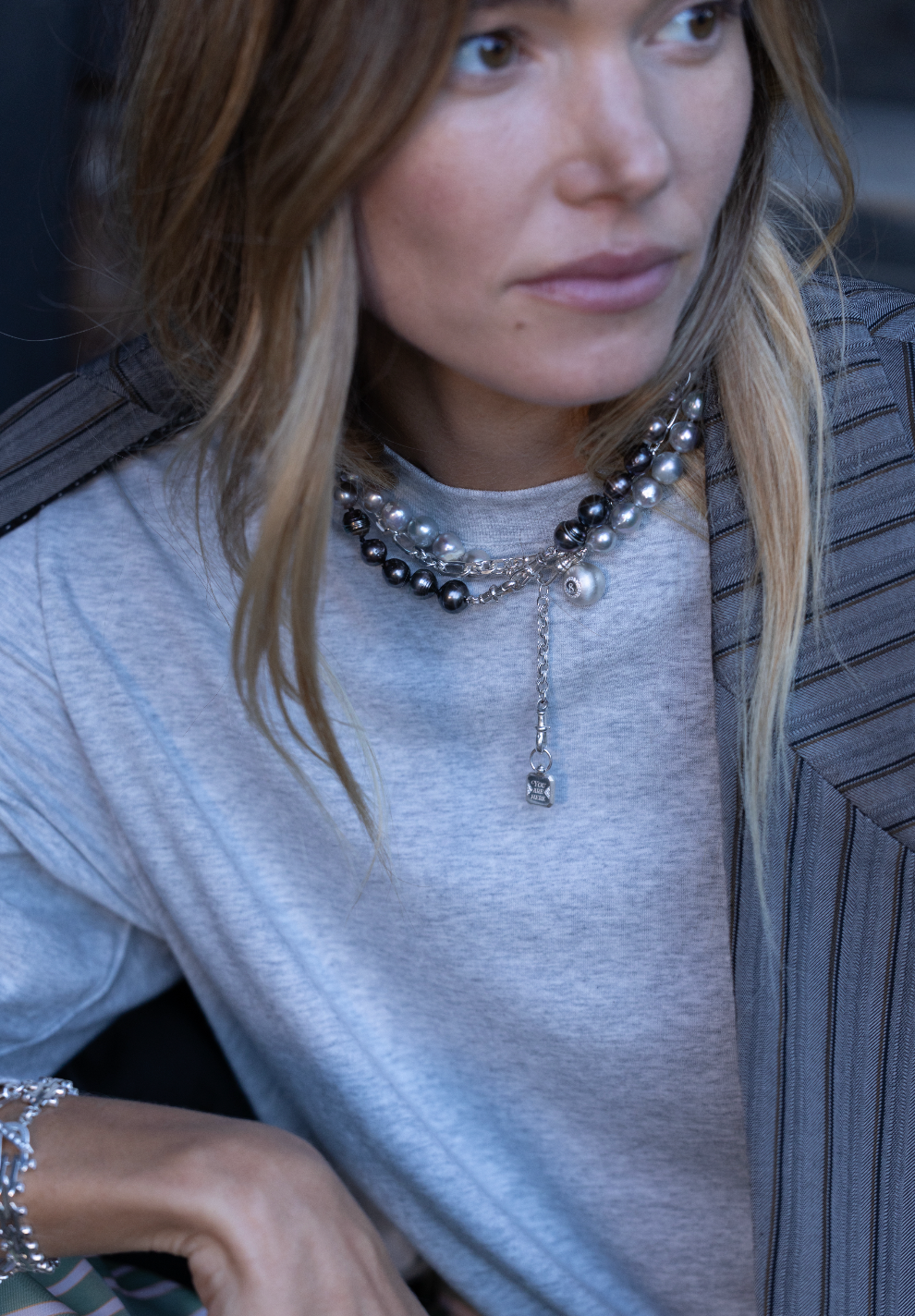 Silver Akoya Pearl Necklace