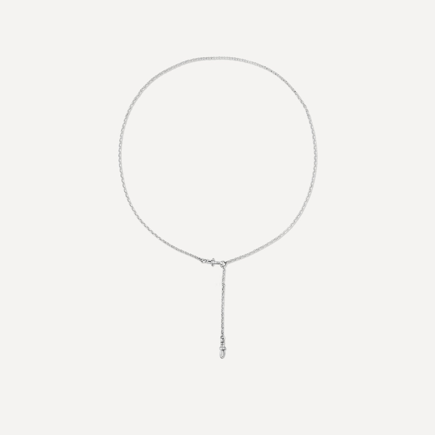 Silver Lariat Chain Necklace