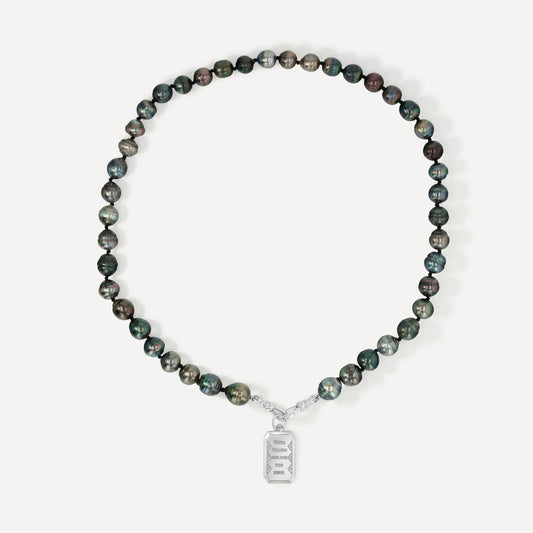 Silver Tahitian Pearl Necklace